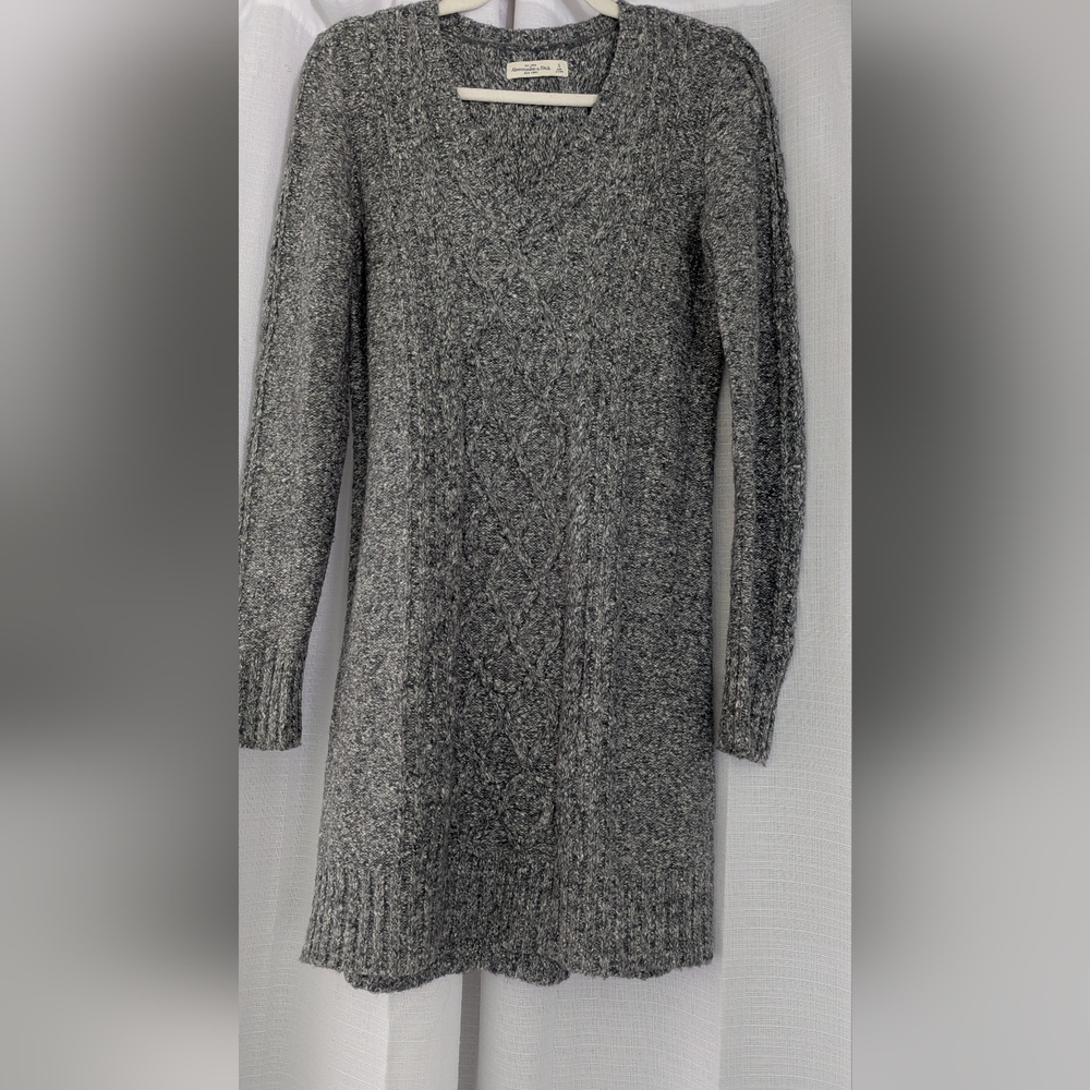 Abercrombie & Fitch Gray Sweater Cable Knit Dress